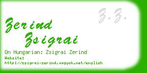 zerind zsigrai business card